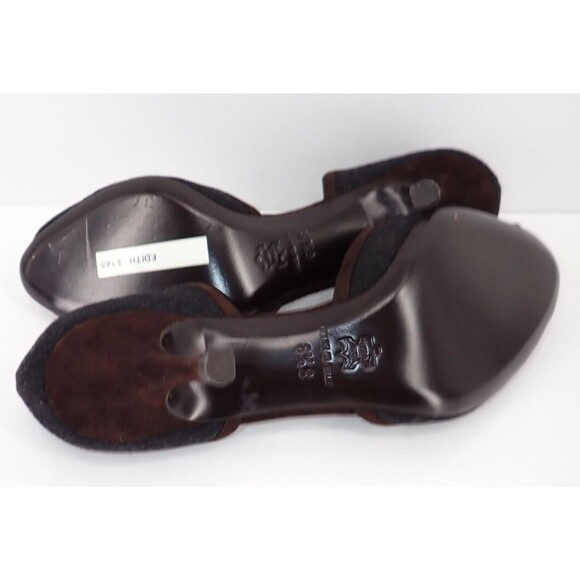 ST. JOHN Women's Leather Peep-toe Bow Pump Size 6.5B Shoe Made in Italy 2 Tone - Picture 9 of 13